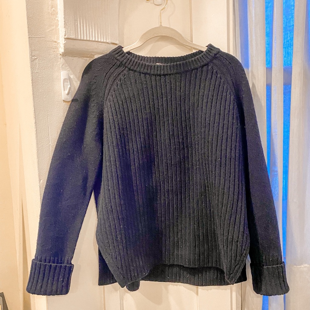 Everlane Wool & Cashmere Navy Sweater Size M - Picture 7 of 9